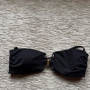 Victoria's Secret Black Bandeau with Gold Accent